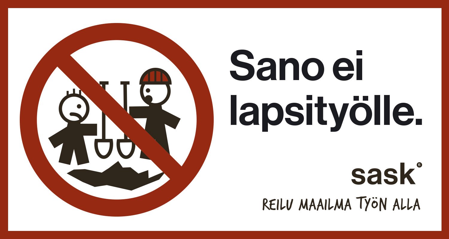 Sano ei lapsityölle