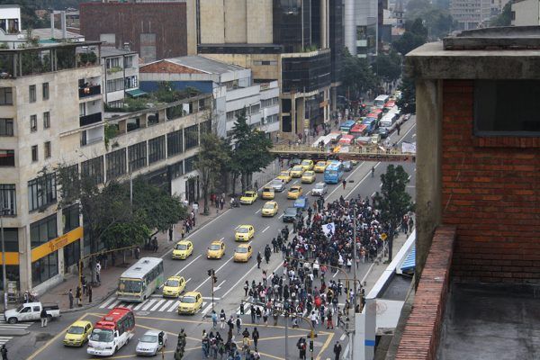 Mielenosoitus Kolumbian pääkaupungissa